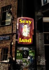 Part of the red light district in Amsterdam