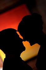 Silhouette of Bride and Groom, Colorado Springs